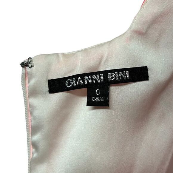 Gianni Bini White Sleeveless Mini Sheath Dress Neon Pink Lace - Picture 8 of 8